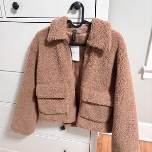 H&M Tan Teddy Jacket